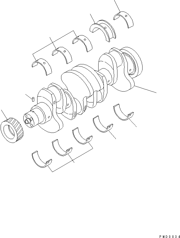 6736218110 Вкладыш коренной (к-кт из 14шт) blk diesel