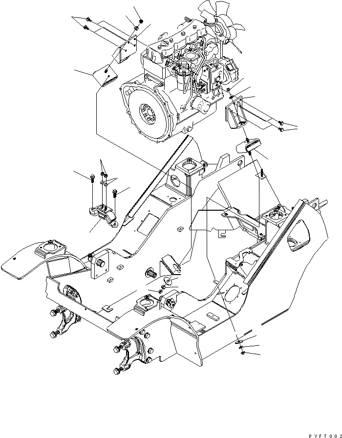 3EB-02-52130 Опора АКПП Komatsu 20/16 серии WILMART