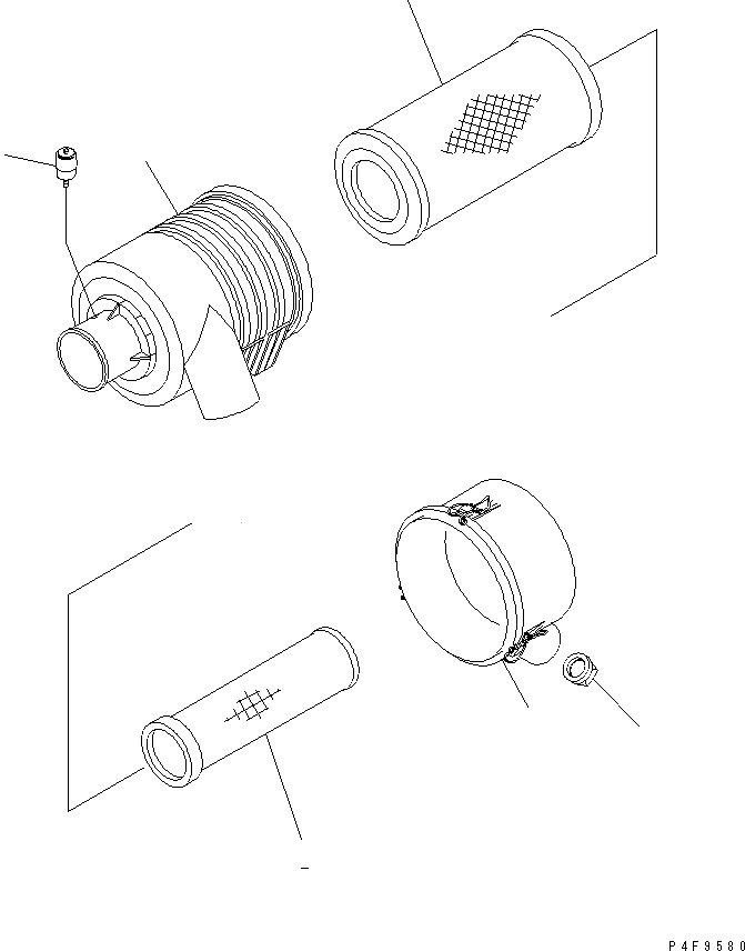3EC0242230 фильтр воздушный внутренний oem KOMATSU