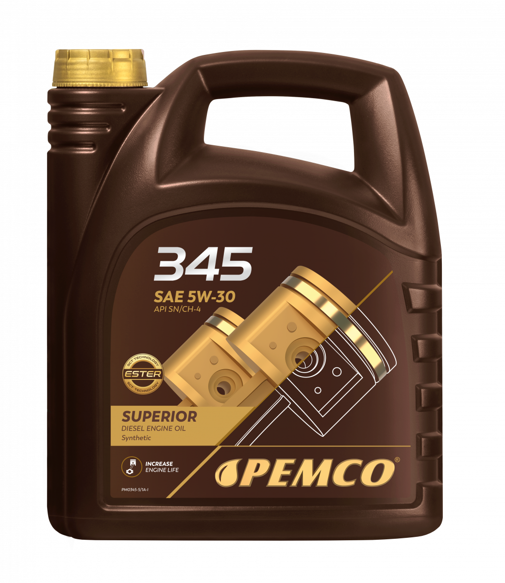 PM0345-5 Масло моторное 345 SAE 5W-30 (5литр) PEMCO